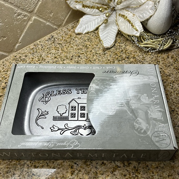 Wilton Armetale serverware new in box. Bless this house. - Picture 1 of 9